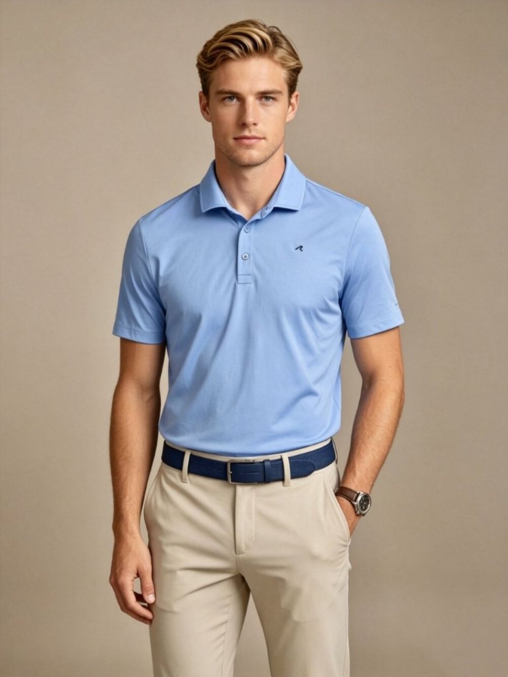 NWOT Redvanly Golf Polo Shirt Mens Blue Short-Sleeved Size XL